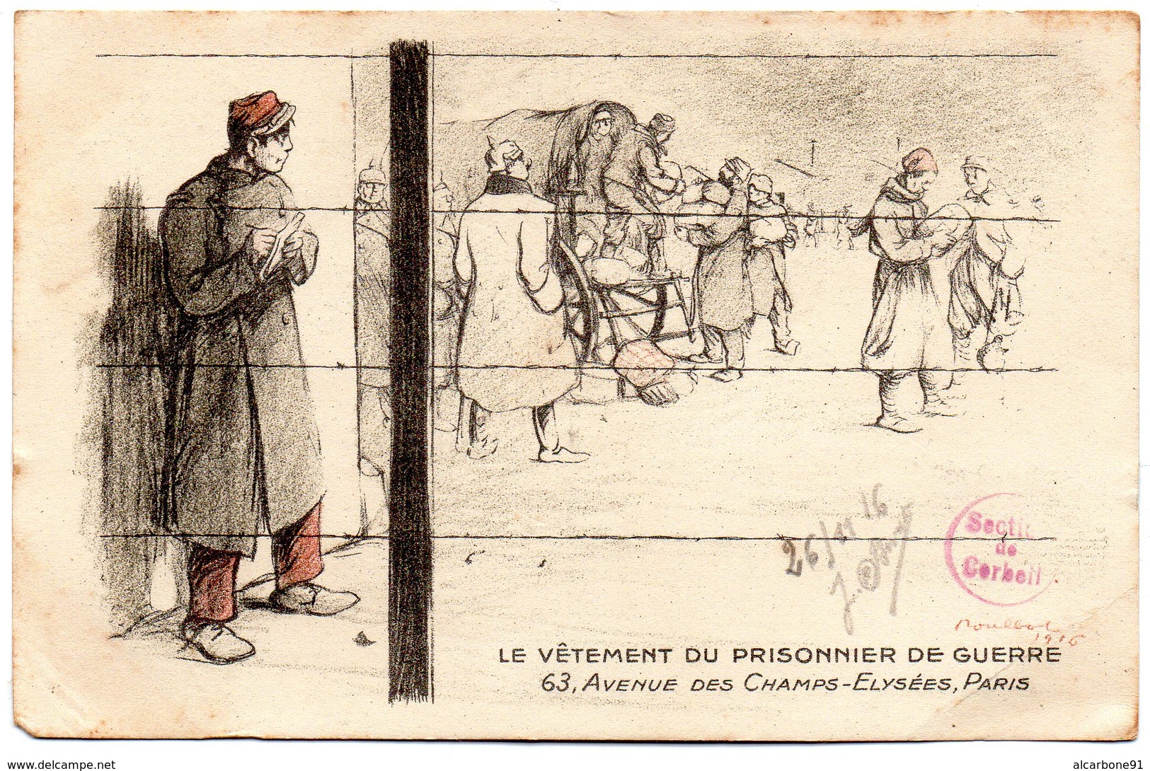 LE VETEMENT DU PRISONNIER DE GUERRE 63 Avenue Des Champs Elysées Paris - Publicité