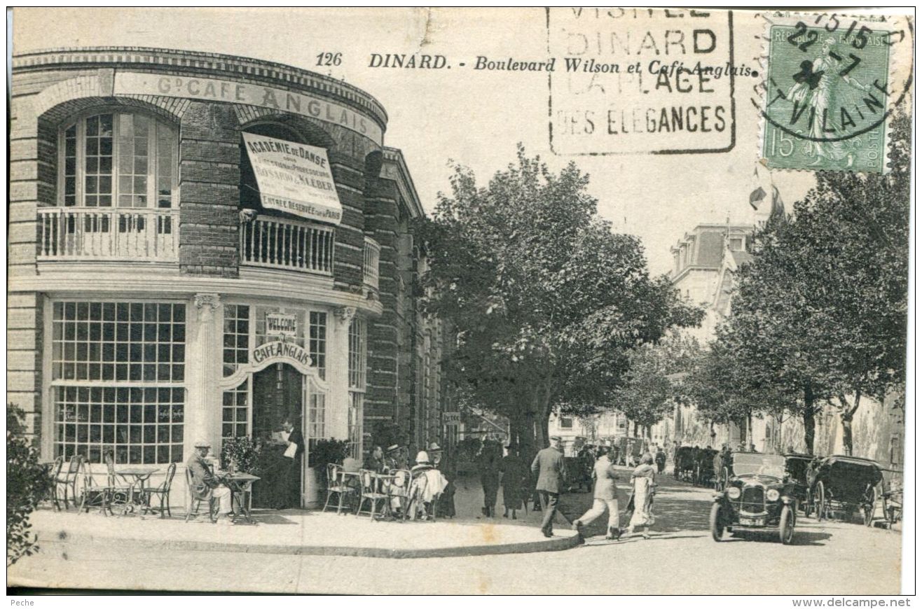 N°62917 -cpa Dinard -boulevard Wilson Et Café Anglais- - Dinard