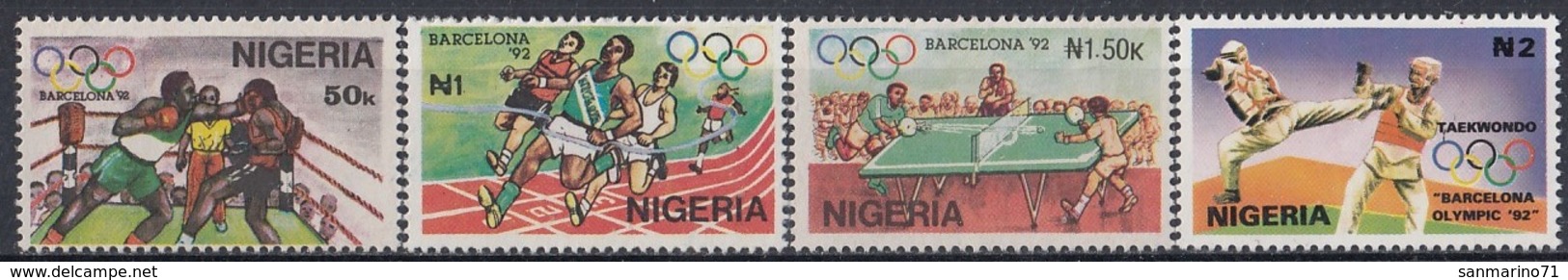 NIGERIA 579-582,unused - Summer 1992: Barcelona