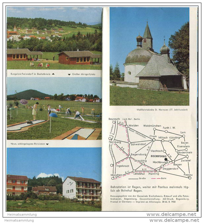 Bischofsmais - Habischried 1972 - 2 Faltblätter Mit 14 Abbildungen - Beiliegend Unterkunftsverzeichnis - Bavière