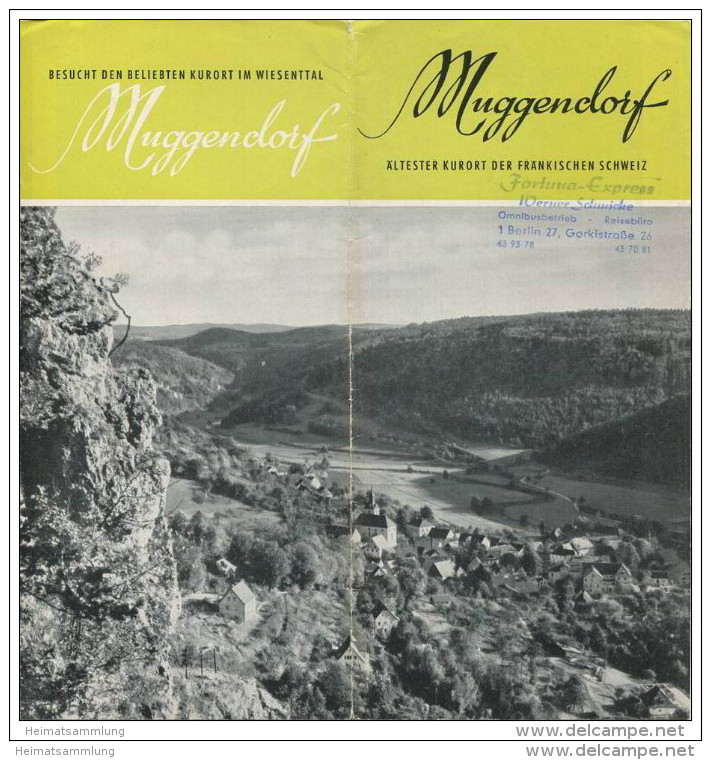 Muggendorf 1967 - Faltblatt Mit 5 Abbildungen - Beiliegend Wohnungsliste Mit Ortsplan - Bavière