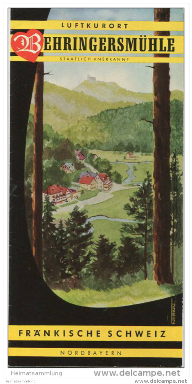 Behringersmühle 1965 - Faltblatt Mit 8 Abbildungen - Beiliegend Wohnungs- Und Unterkunftsverzeichnis 1966/67 - Bayern