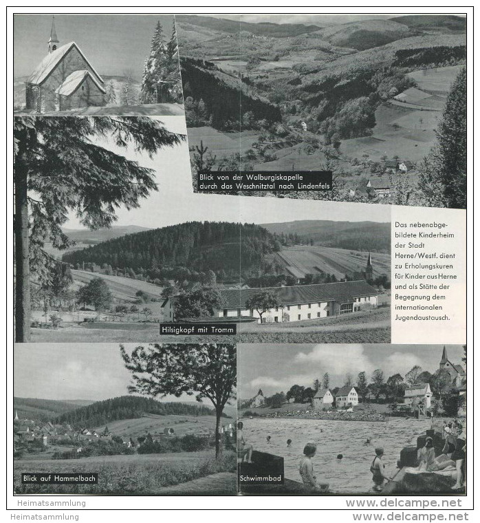 Hammelbach 1965 - Faltblatt Mit 9 Abbildungen - Beiliegend Unterkunftsverzeichnis - Hesse