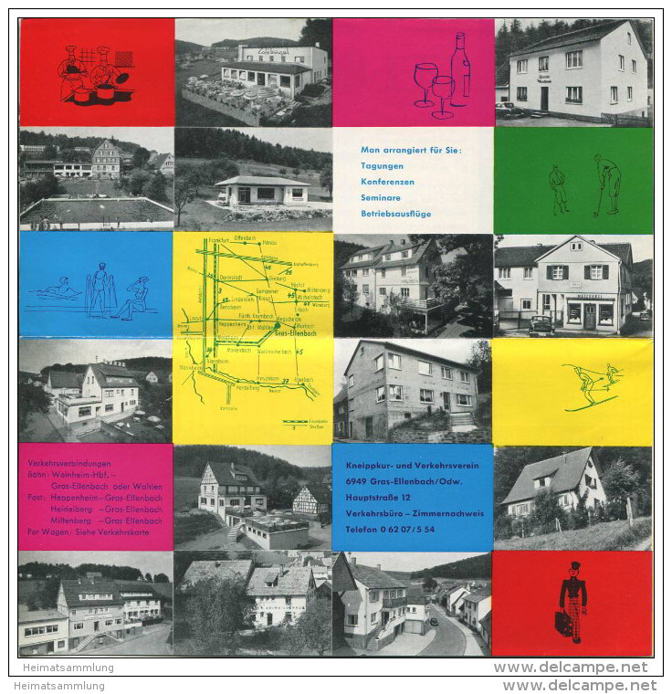 Gras-Ellenbach 1962 - Faltblatt Mit Abbildungen - Beiliegend Zimmernachweis 1965 - Hesse