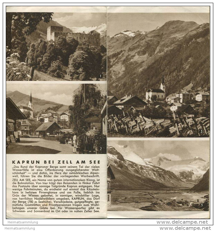 Kaprun 1939 - Faltblatt Mit 9 Abbildungen - Verzeichnis Der Preise Und Gaststätten - Oesterreich