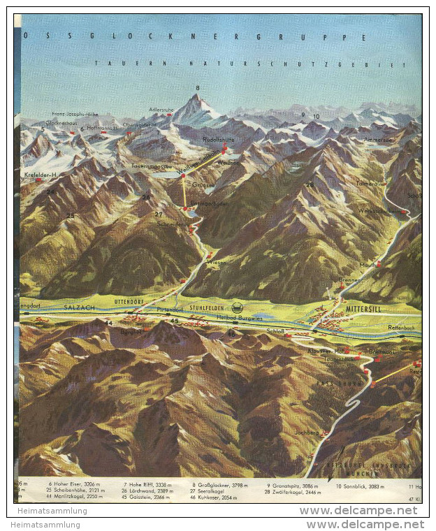 Oberpinzgau 60er Jahre - 16 Seiten Mit 29 Abbildungen Und Einer Reliefkarte über 4 Seiten H. Oberschneider - Autriche
