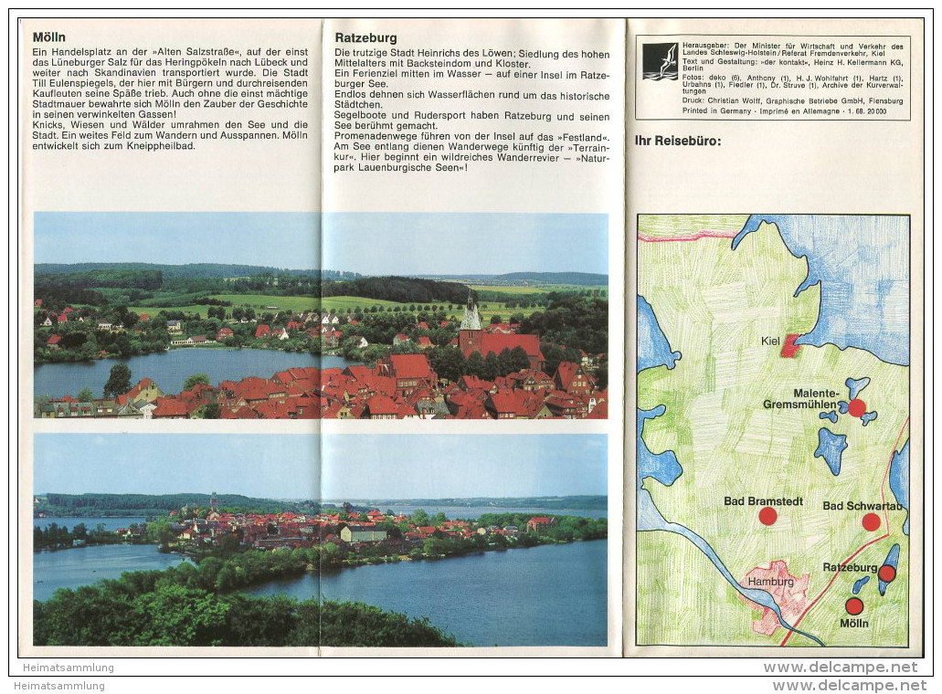 Schleswig-Holstein - Faltblatt 1968 Mit 23 Abbildungen - Schleswig-Holstein