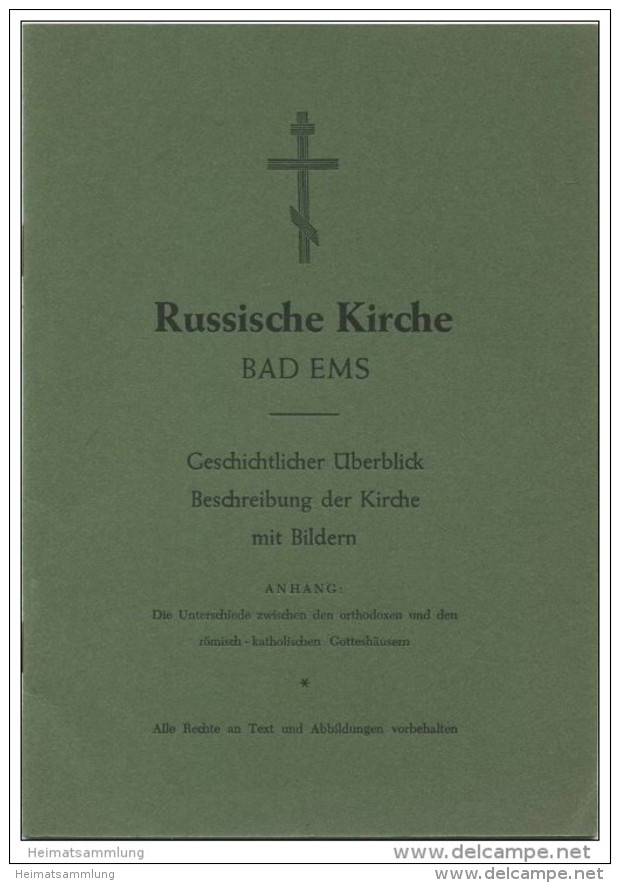 Russische Kirche Bad Ems - 12 Seiten Mit 4 Abbildungen - Verlag Heil Druck Bad Ems - Art
