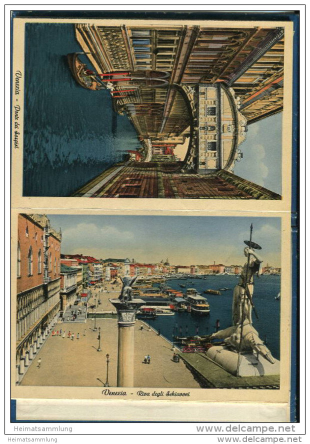 Italien - Ricordo Di Venezia - 32 Vedute - Leporello 17cm X 11cm 32 Fotografien Rückseitig Mit Text Und Einem Stadtplan - Italia