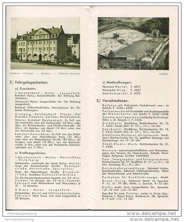 Mylau 1932 - 8 Seiten Mit 13 Abbildungen - Saksen