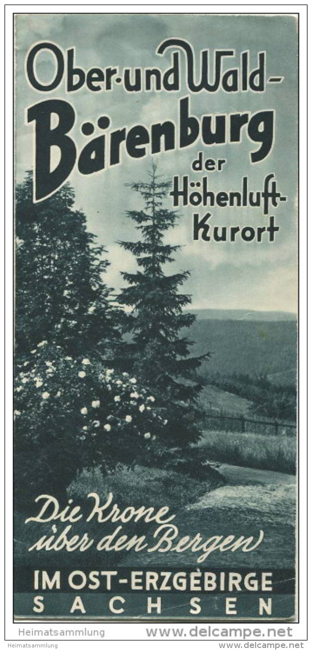 Deutschland - Sachsen - Ober- Und Wald-Bärenburg 30er Jahre - Faltblatt Mit 19 Abbildungen - Reiseprospekte