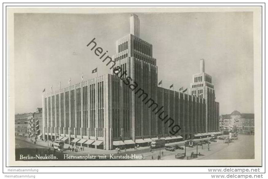 Berlin-Neukölln - Hermannplatz Mit Karstadt-Haus - Foto-AK - Verlag I. W. B. - Neukoelln