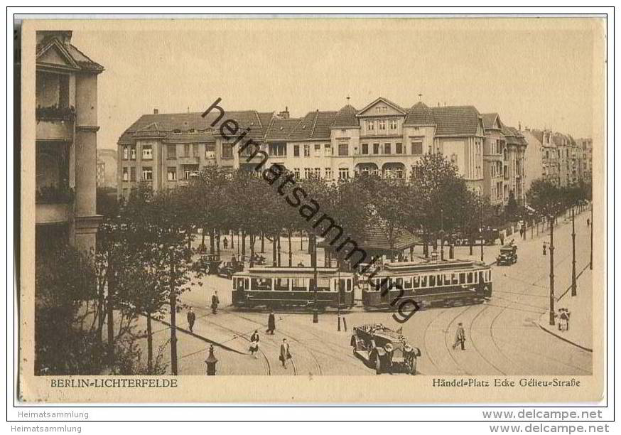 Berlin-Lichterfelde - Händel-Platz Ecke Gelieu-Strasse - Strassenbahn - Lichterfelde