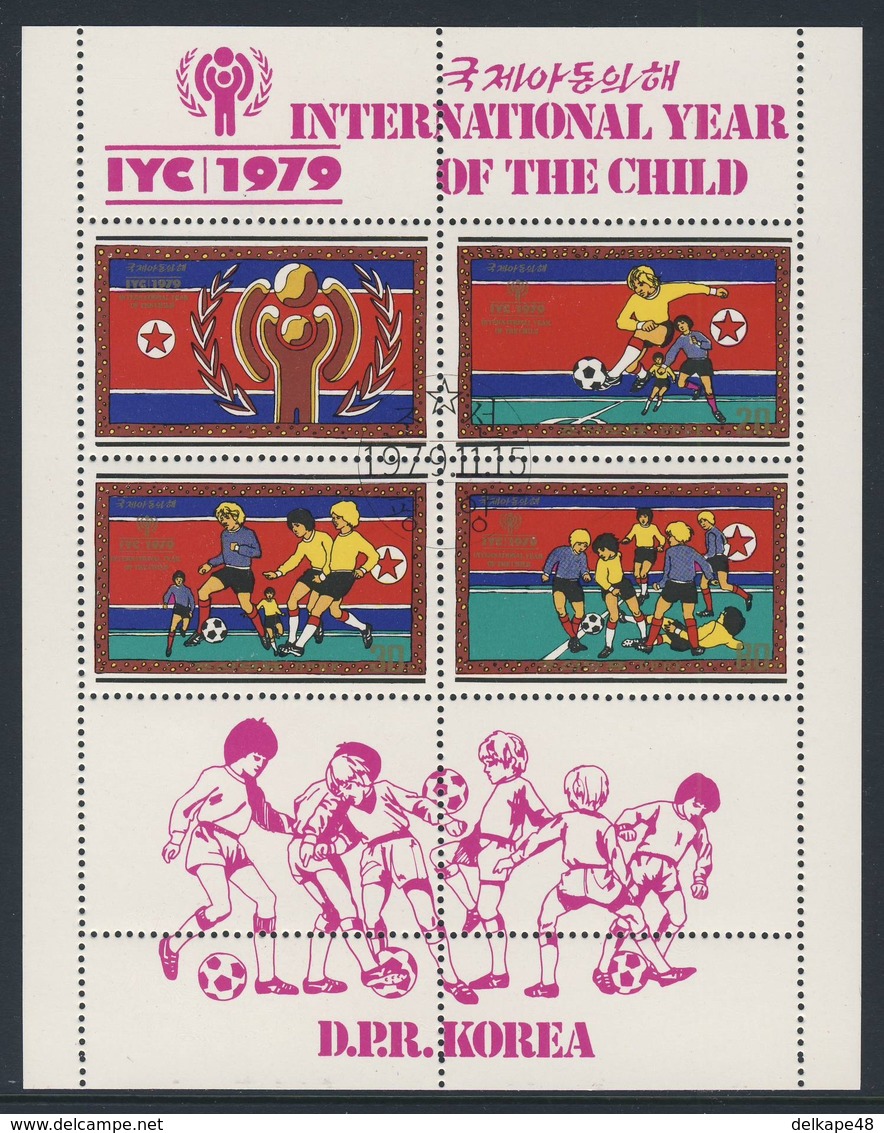 Korea North 1979 Mi 1933 /5 - Cancelled To Order - Footballers - Int. Year Of The Child / Int. Jahr Des Kindes - Korea (Noord)