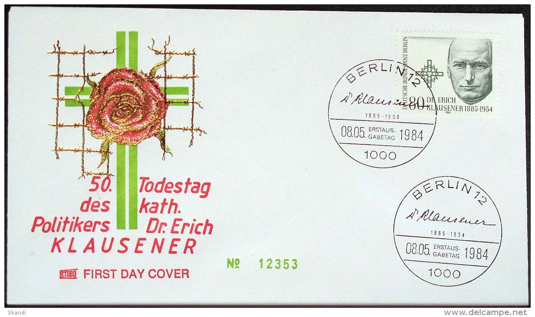 BERLIN 1984 Mi-Nr. 719 FDC - Sonstige & Ohne Zuordnung