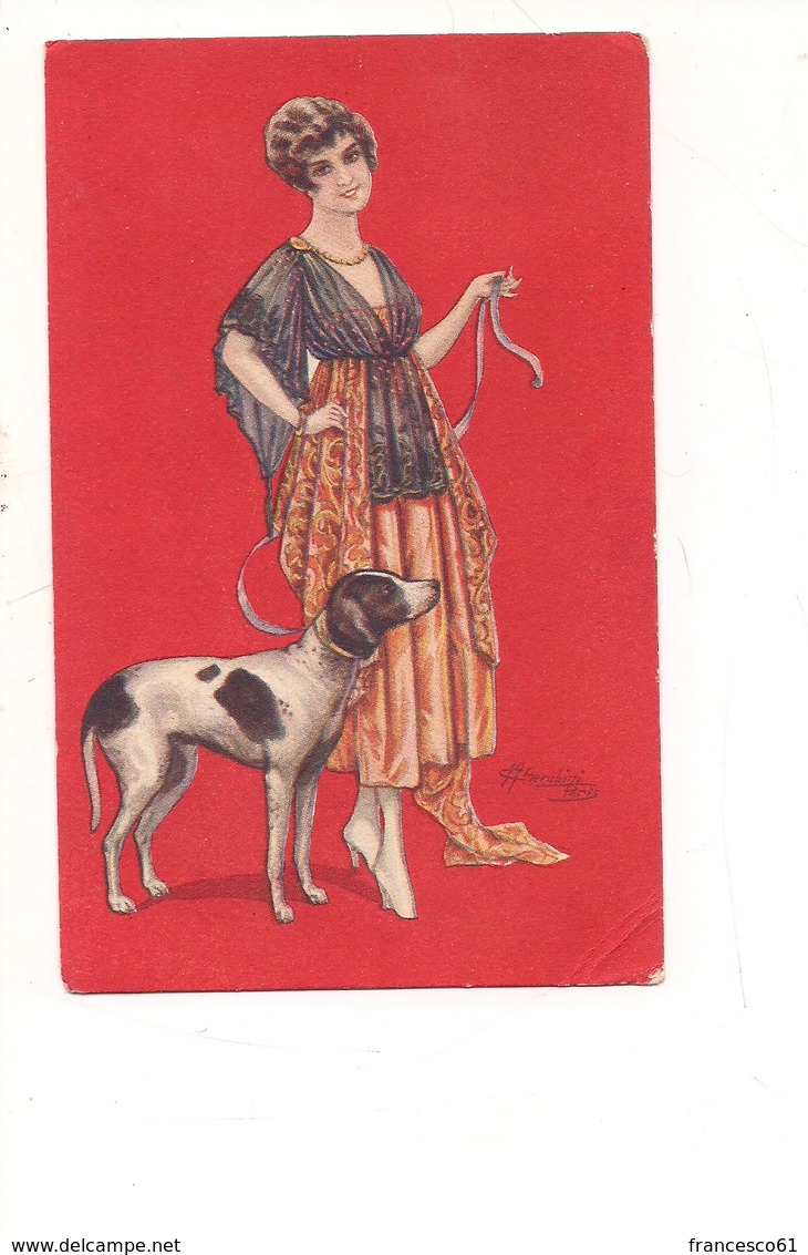 $3-5727  Illustratori BOMPARD Donnine Cane Serie 400-4 Non Viaggiata - Bompard, S.