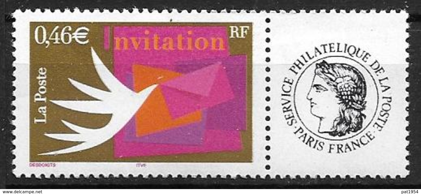 France 2002 N° 3479A Neuf** Avec Vignette Cote 5 Euros - Unused Stamps
