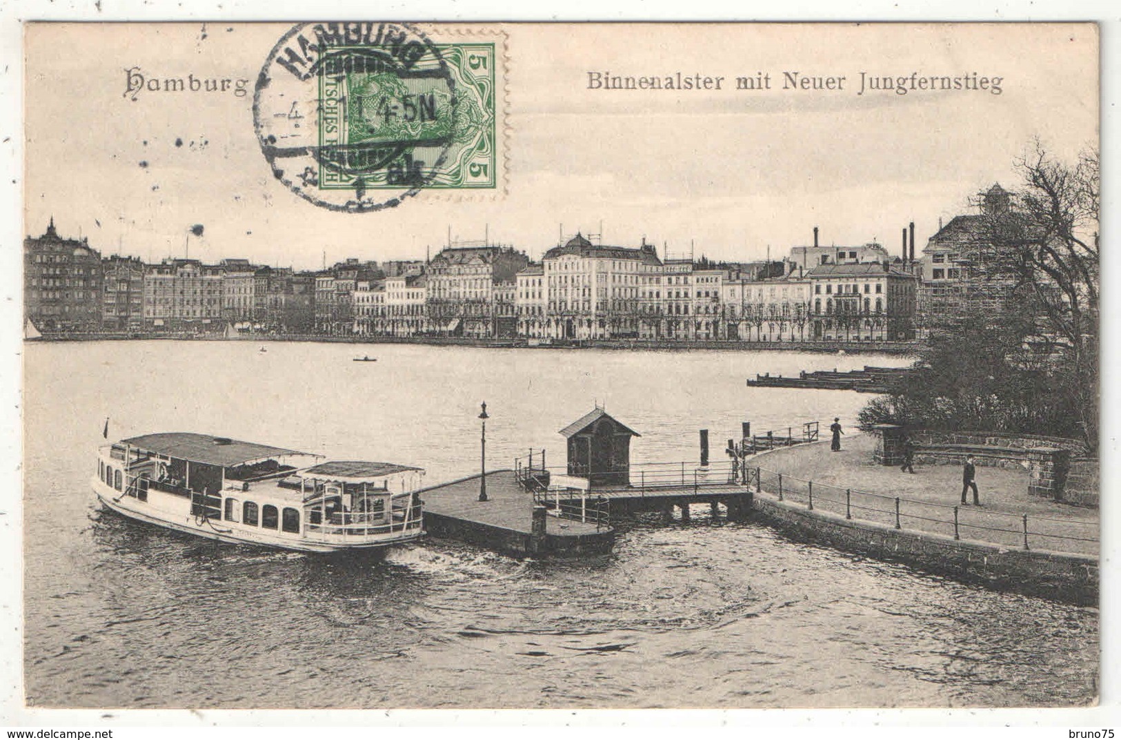 HAMBURG - Binnenalster Mit Neuer Jungfernstieg - Glückstadt & Münden 47401 - 1911 - Mitte