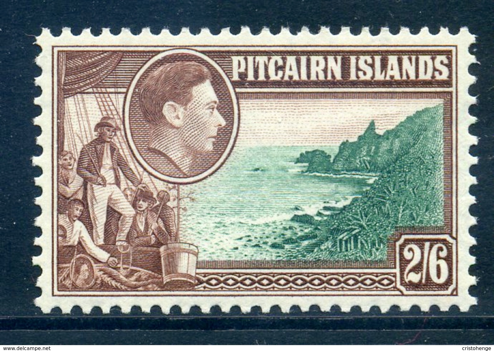 Pitcairn Islands KGVI 1940 - 2/6 Christian On Bounty And Island MNH (SG 8) - Pitcairn Islands