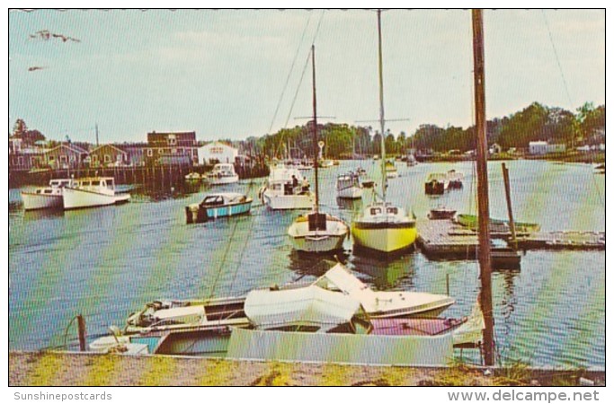 Maine Kennebunkport Boating Scene 1972 - Kennebunkport
