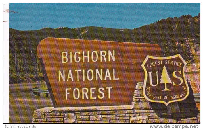 Wyoming Sheridan Big Horn National Forest Welcome Sign - Sheridan