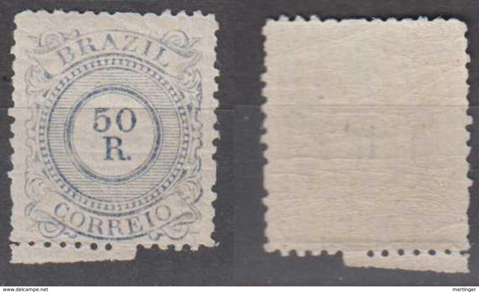 Brazil Brasil Mi# 60 * Mint 50R Cifra 1887 - Unused Stamps