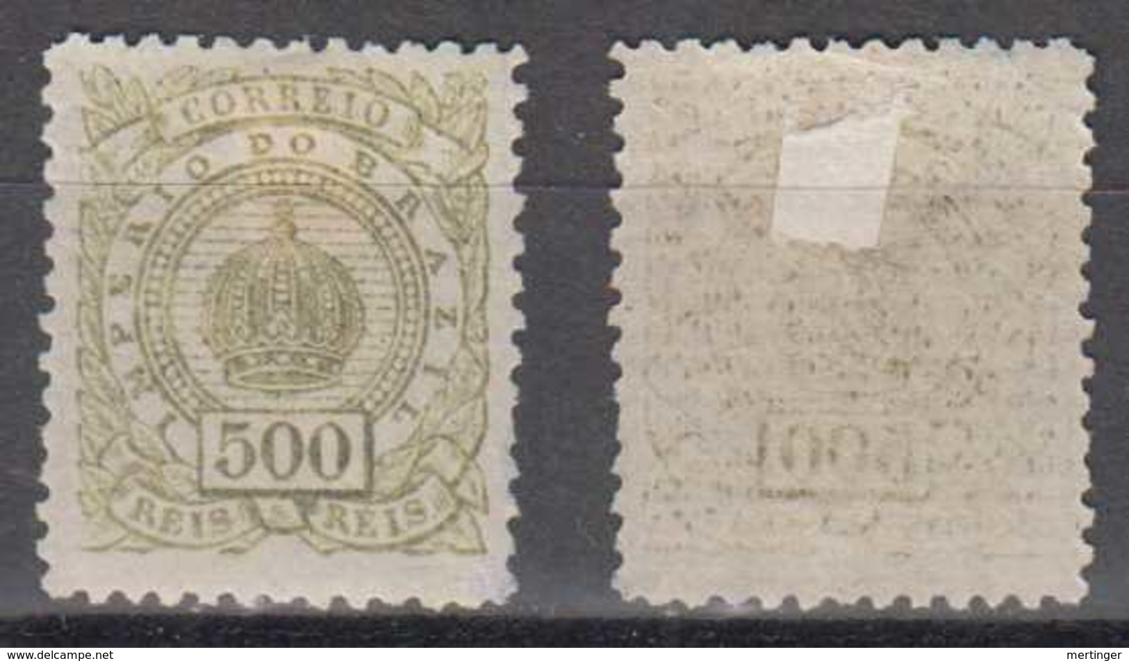 Brazil Brasil Mi# 64 * Mint 500R Cifra 1887 - Nuevos