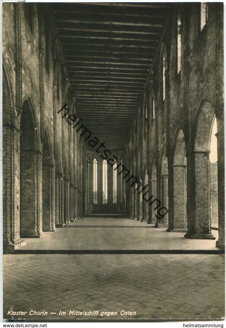 Kloster Chorin - Im Mittelschiff Gegen Osten - Foto-Ansichtskarte Grossformat - Handabzug - Verlag Rotophot Bestensee - Chorin