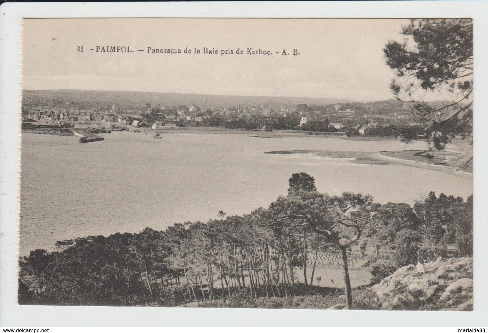 PAIMPOL - COTES D'ARMOR - PANORAMA DE LA BAIE PRIS DE KERHOC - Paimpol