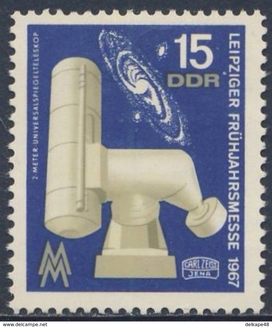 DDR Germany 1967 Mi 1255 ** Zeiss Tracking Telescope / 2-Meter-Universalspiegelteleskop - Leipziger Frühjahrsmesse - Telecom