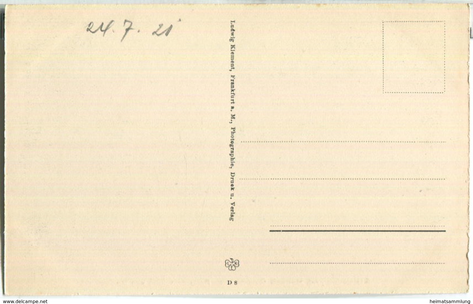 Kastell Saalburg - Horreum Quaestorium - Porta Decumana Von Innen - Verlag Ludwig Klement Frankfurt ~1920 - Saalburg