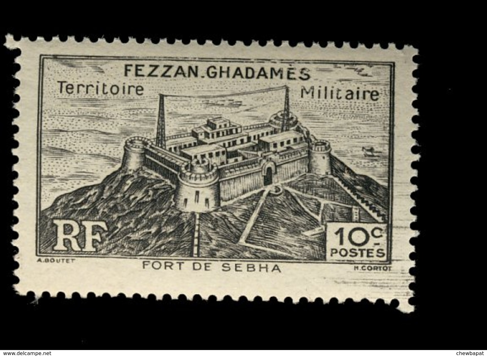 Libye 1946 - Neuf ** - Y&T N° 28 Territoire Militaire Fezzan-Ghadames - Fort De Sebha 10c - Unused Stamps