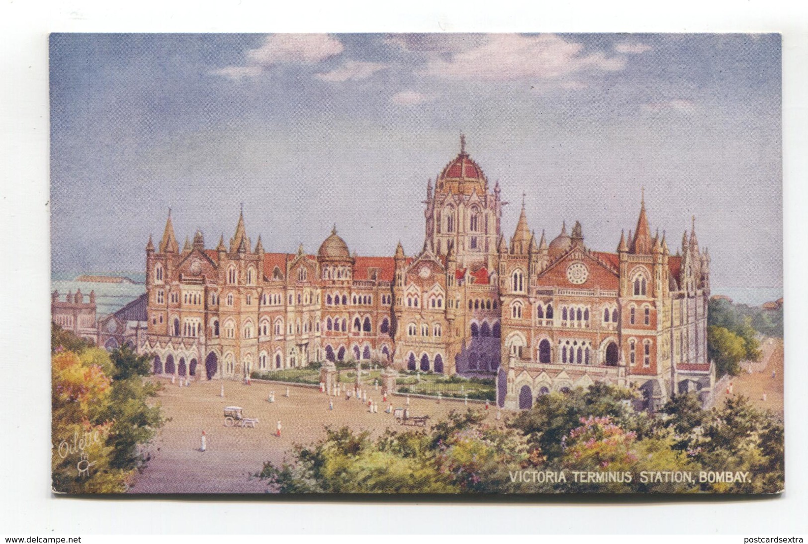Bombay - Victoria Terminus Station - Old Tuck Postcard No. 8925 - India