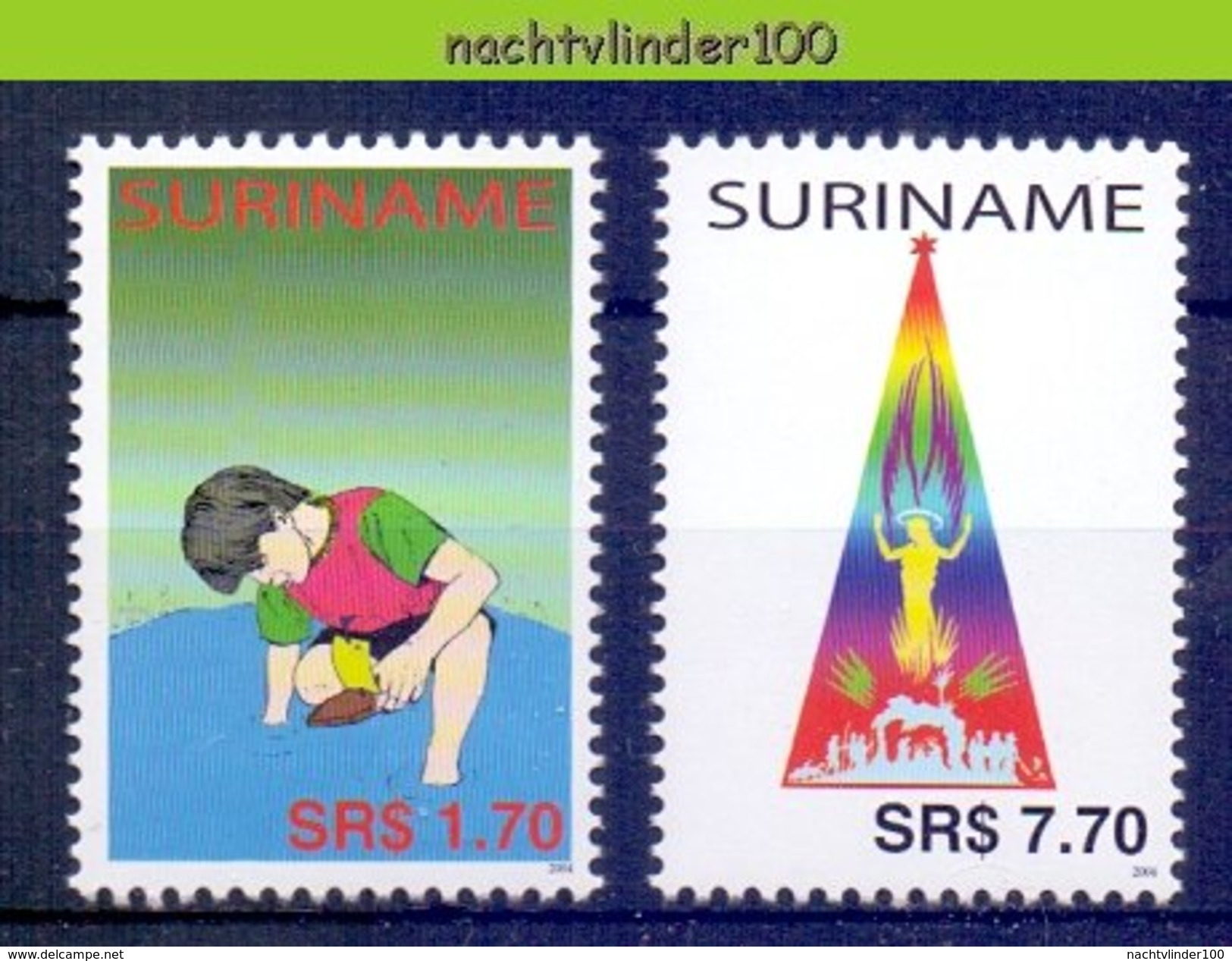 Nds1293 KINDERZEGELS BOAT STAMPS FOR THE CHILDREN CHRISTMAS WEIHNACHTEN JUGENDWOHLFAHRT SURINAME 2004 PF/MNH # - Andere & Zonder Classificatie