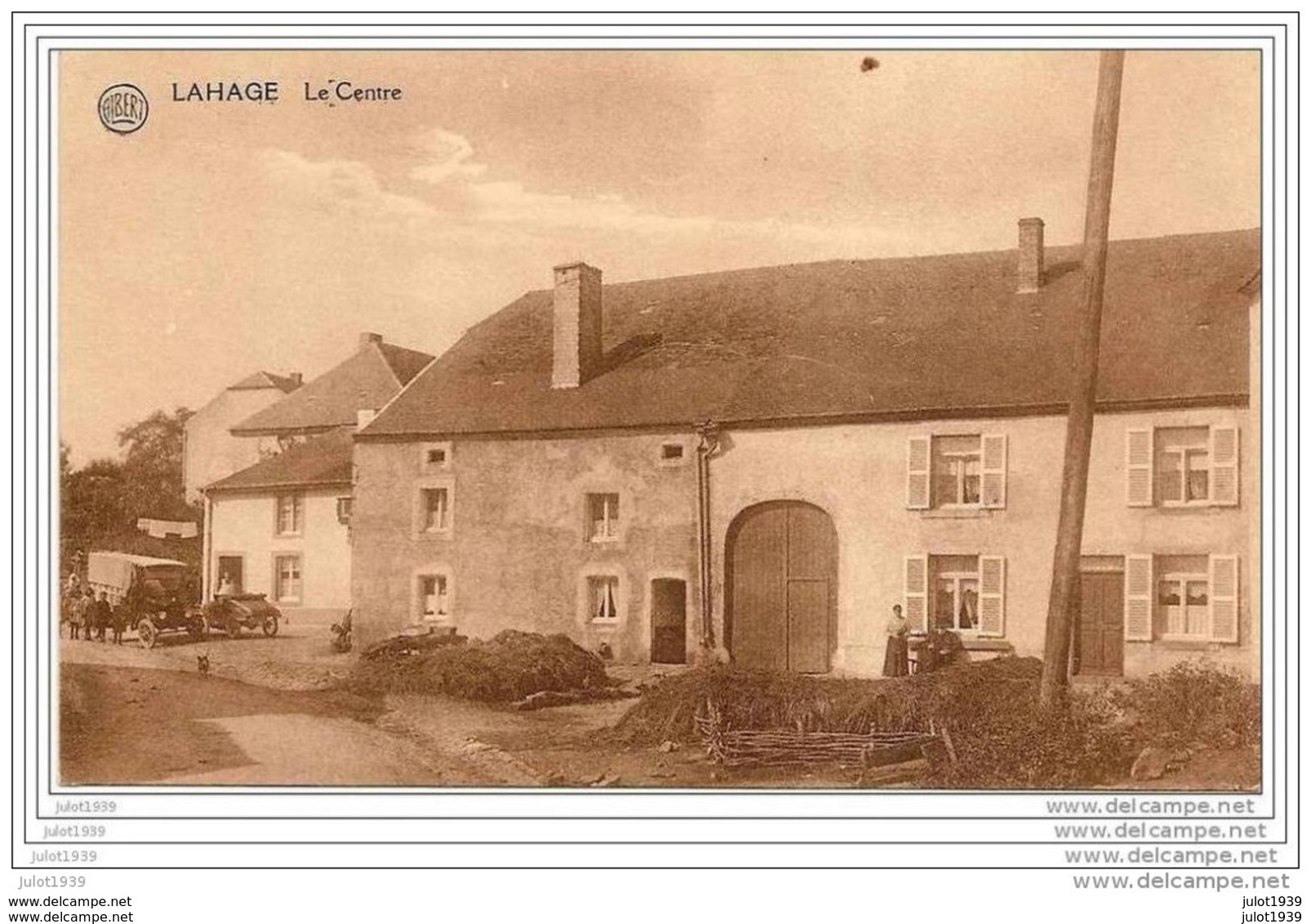 LAHAGE ..-- TINTIGNY ..-- Le Centre . Vers HAVRE LEZ MONS ( Melle M. LICOPE ) . Voir Verso . - Tintigny