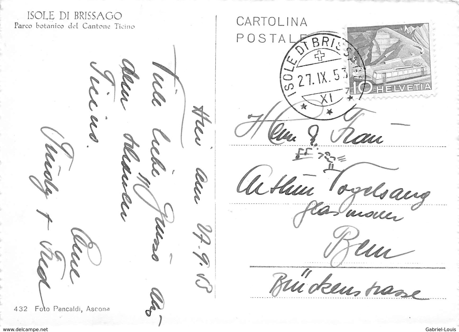 Isole Di  Brissago Parco Botanico Del Canton Ticino ( Carte 10 X 15 Cm) - Brissago