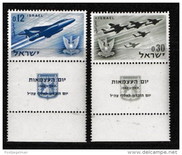 ISRAEL, 1962, Mint Never Hinged Stamp(s), Independence, 229-230,  Scan 17078, With Tab(s) - Ongebruikt (met Tabs)