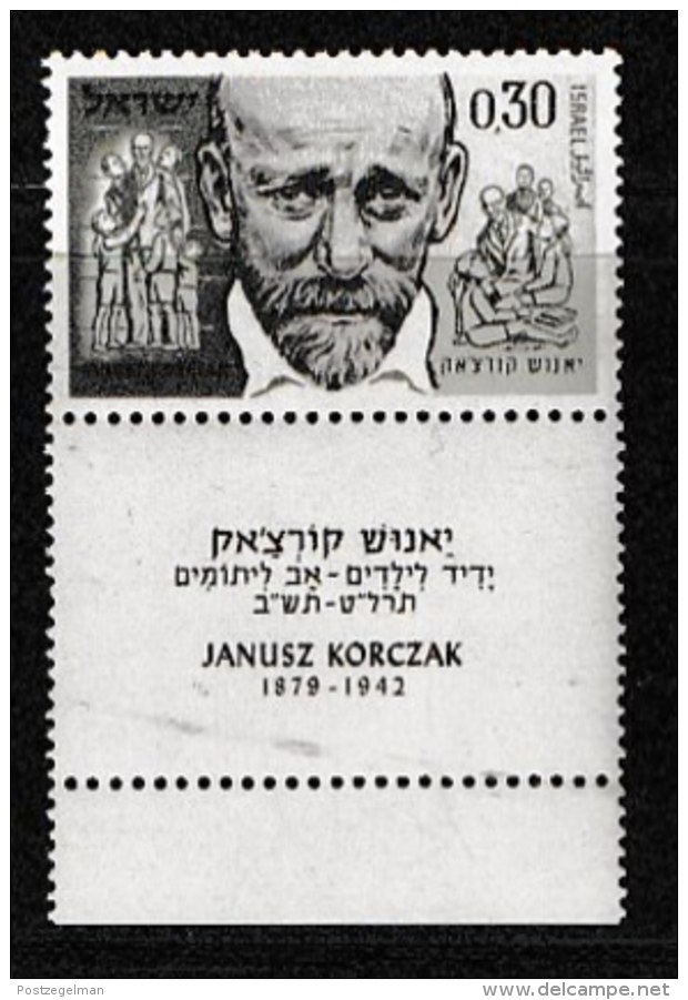 ISRAEL, 1962, Mint Never Hinged Stamp(s), Korczak, 243,  Scan 17085, With Tab(s) - Ongebruikt (met Tabs)