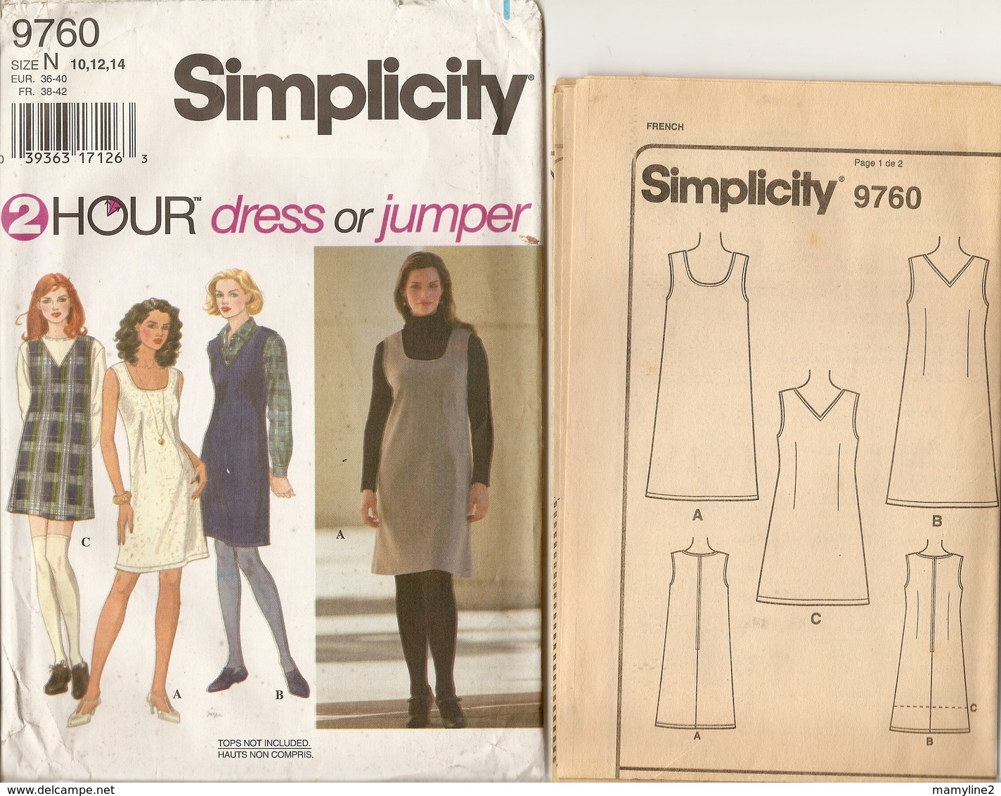 00 Patron Simplicity Robe Chasuble 3 Styles - Vintage - Autres & Non Classés