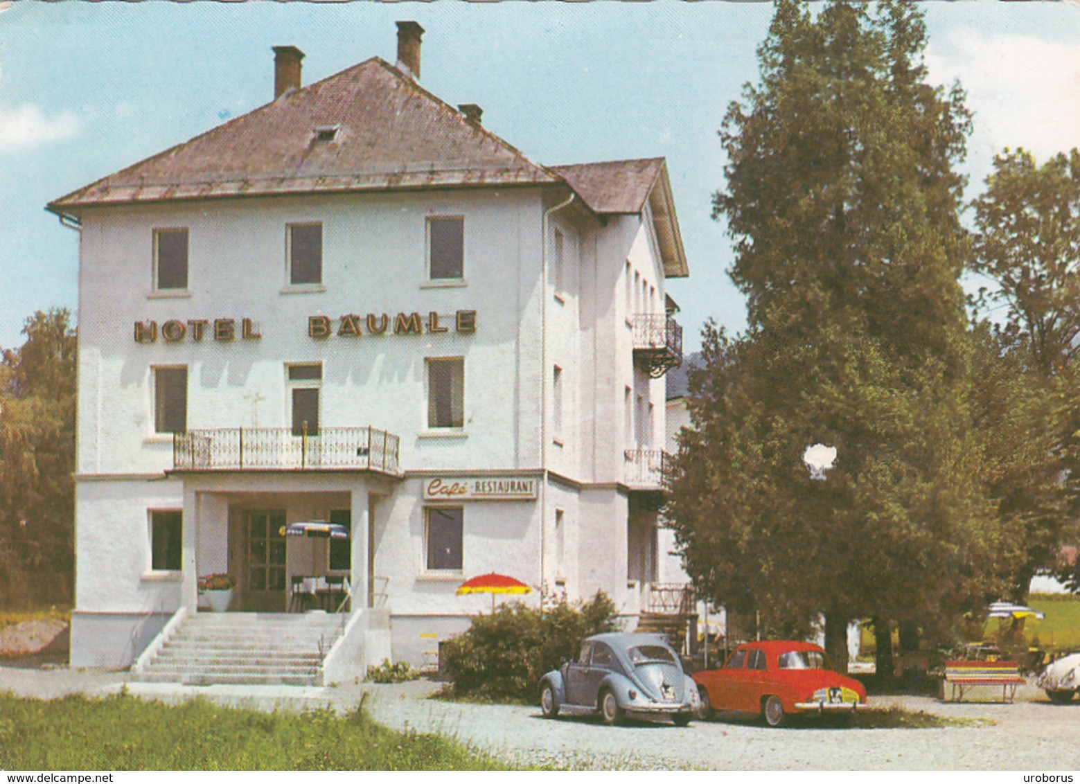 AUSTRIA - Lochau Bei Bregenz - Hotel Baumle Am See 1970's - Automotive - Lochau