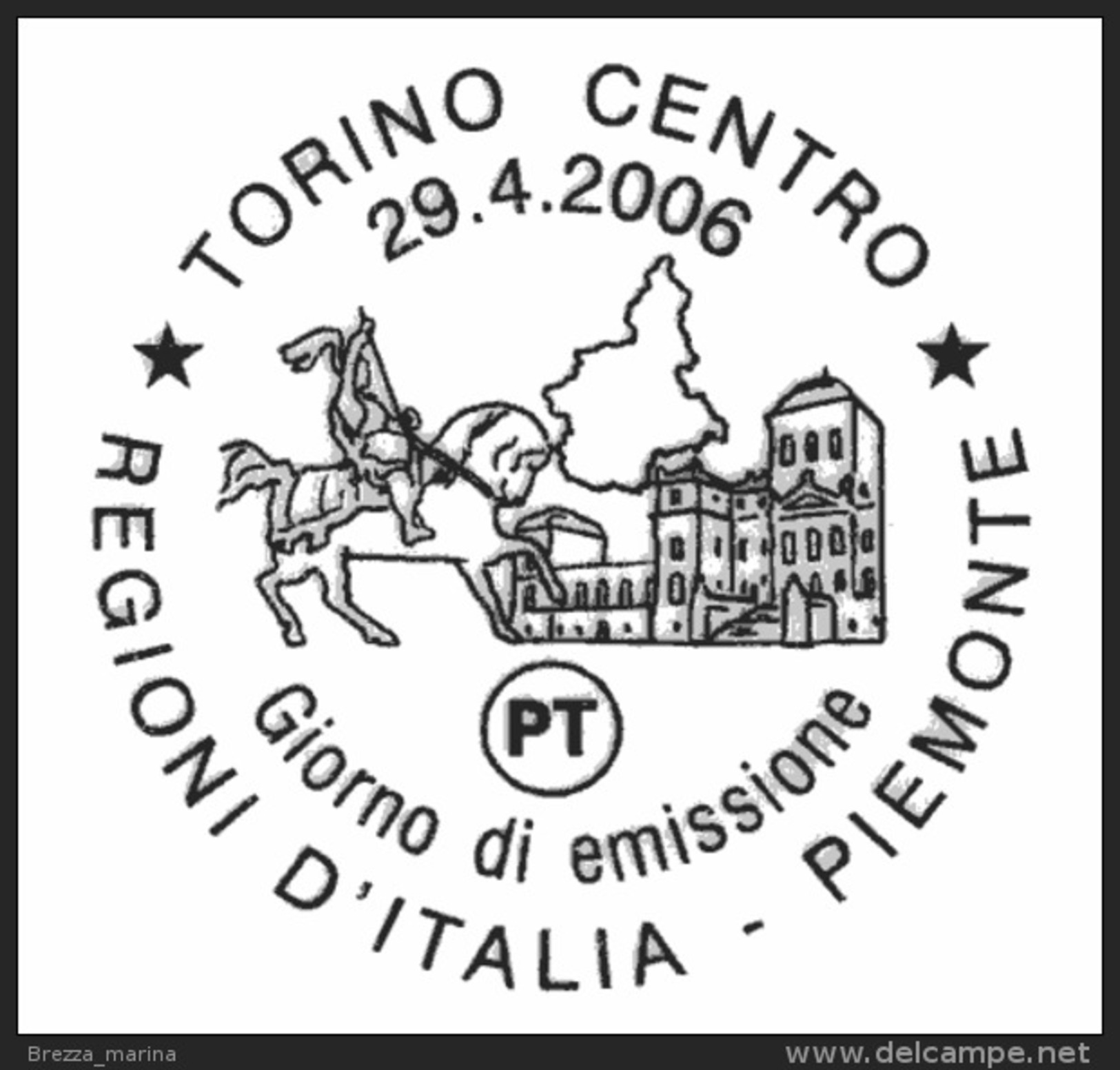 ITALIA - Usato - 2006 - Regioni D'Italia - Piemonte - 0,45 - 2001-10: Gebraucht