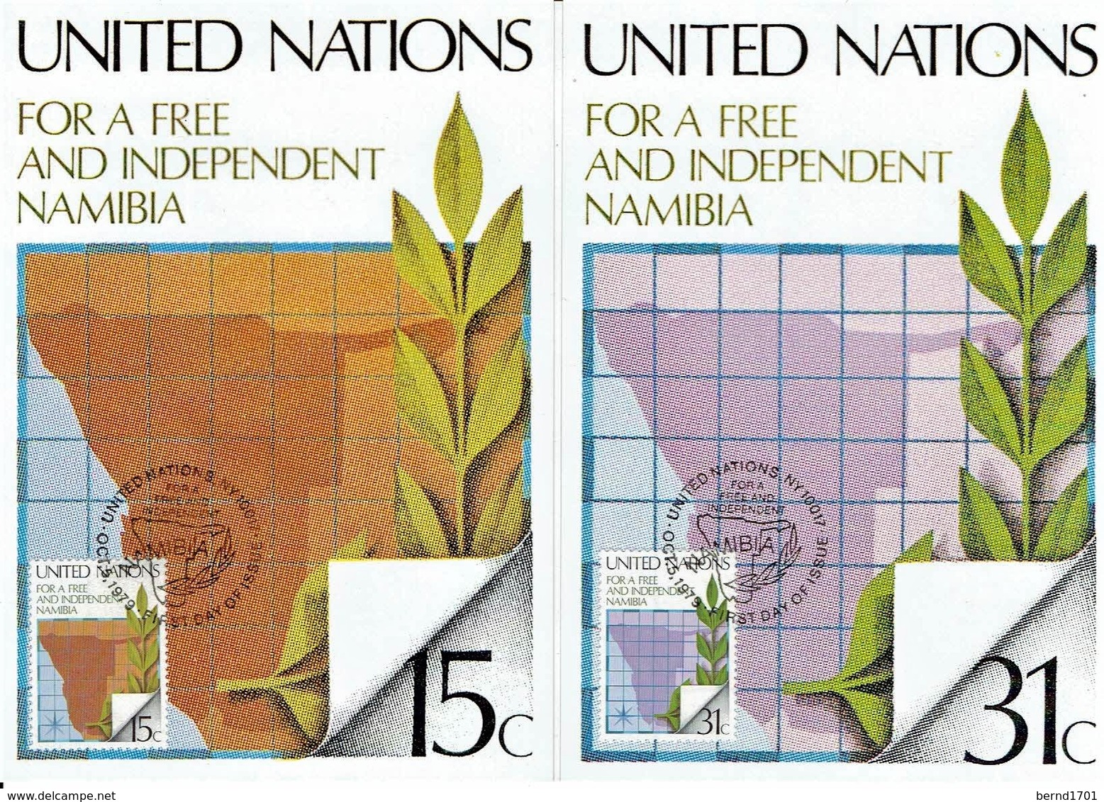 UN New York - Mi-Nr 336/337 Maxicards (S179) - Tarjetas – Máxima