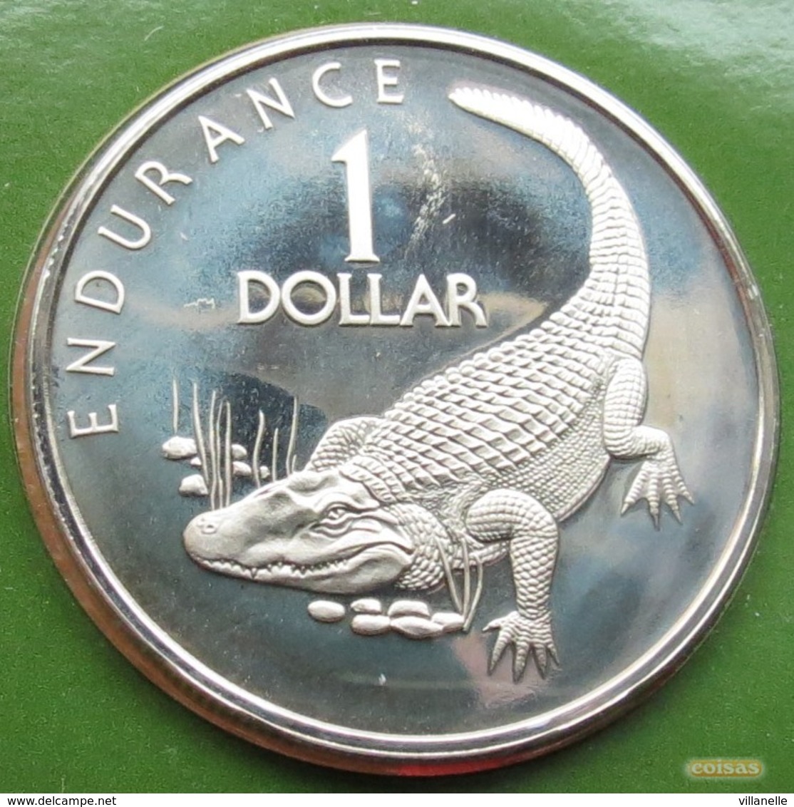 Guyana 1 Dollar 1978 KM# 42 Proof  Guiana Crocodile - Guyana