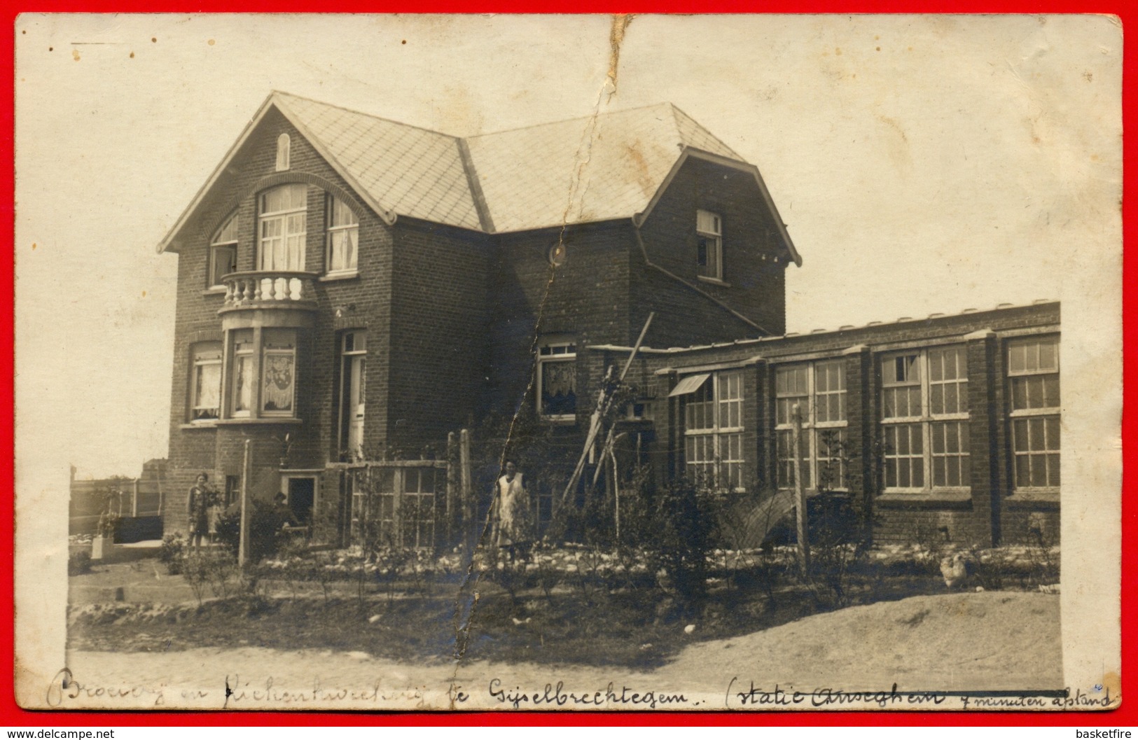 Gijzelbrechtegem-Anzegem: Broeierij En Kiekenkwekerij Te Gijselbrechtegem (statie Anseghem 7 Minuten Afstand) Fotokaart - Anzegem