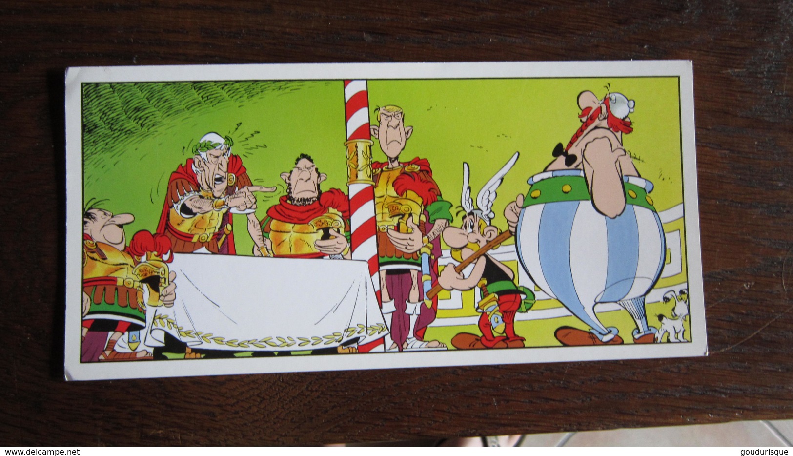 ASTERIX CARTE POSTALE  OBLIQUE RENCONTRE D'ASTERIX AVEC CESAR  UDERZO - Astérix