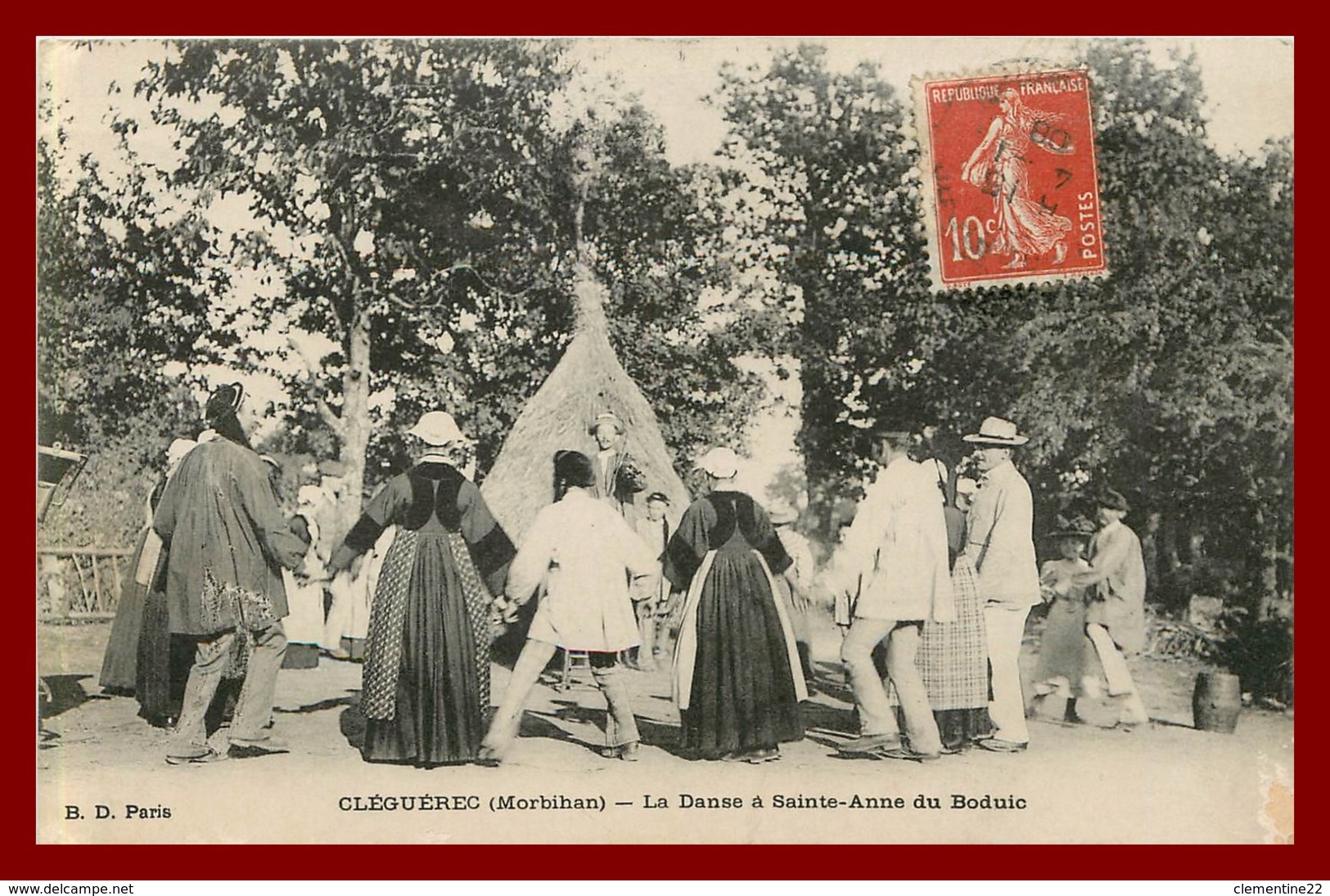 Cléguérec * La Danse à Sainte Anne Du Boduic   ( Recto Et Verso ) - Cleguerec