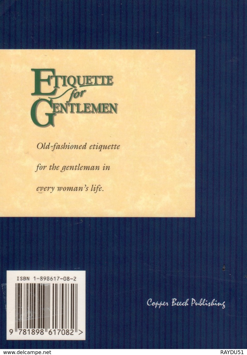 ETIQUETTE FOR GENTLEMAN. RULES FOR PERFECT CONDUCT - Cultural