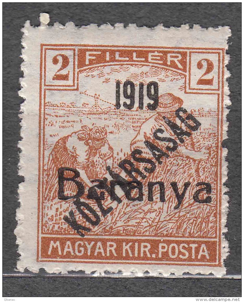 Hungary Baranya 1919 Mi#43 Error - Broken "a", Mint Never Hinged - Baranya