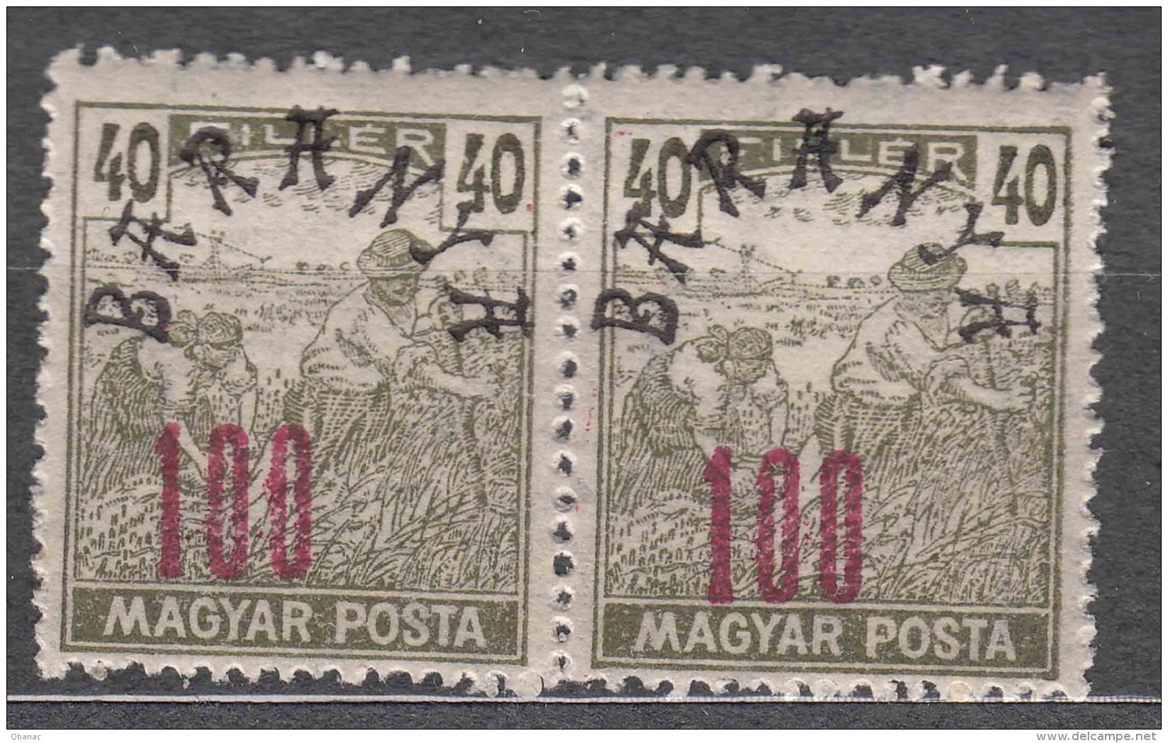 Hungary Baranya 1919 Mi#55 Pair, Mint Never Hinged - Baranya