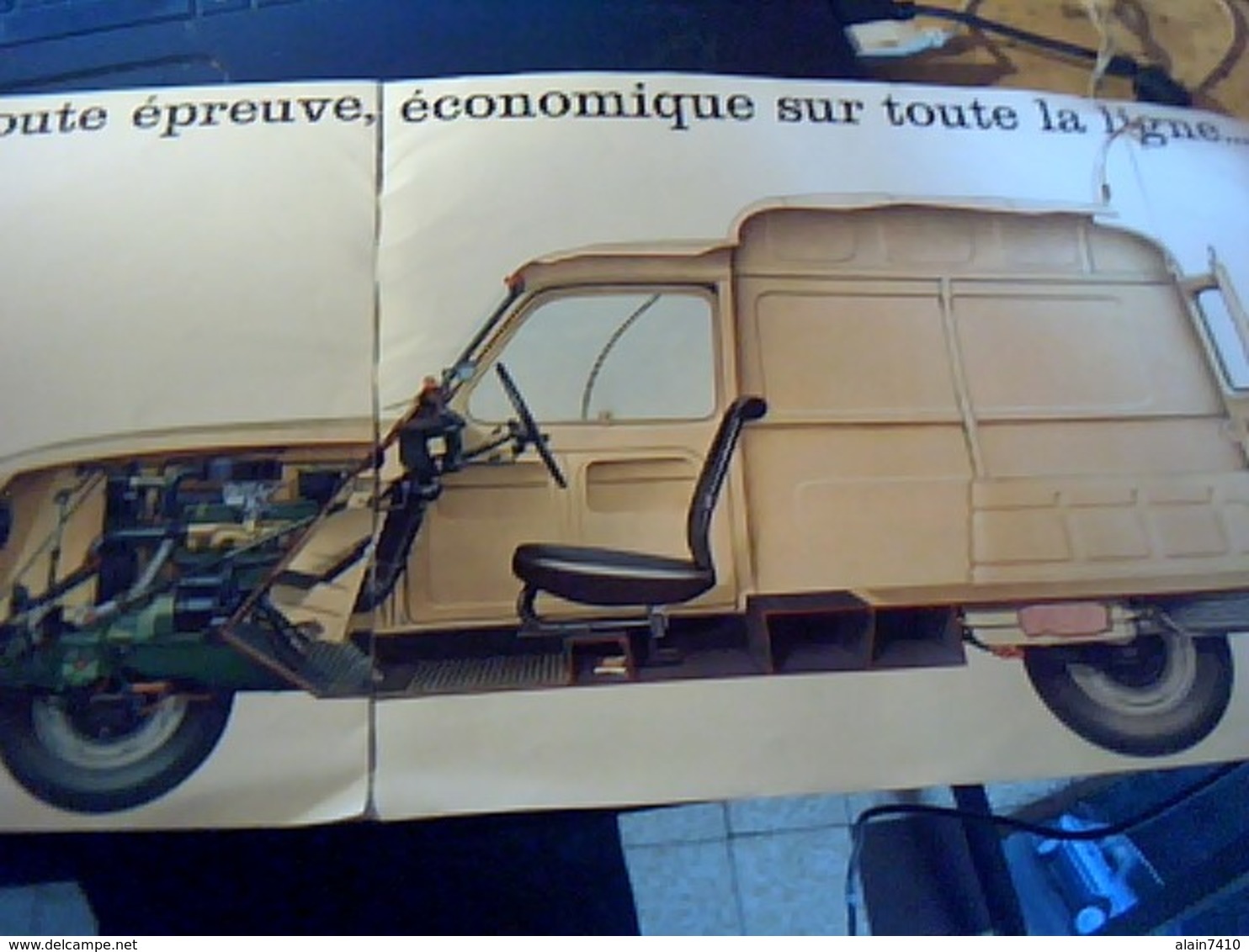 Publicité  Automobile Ddepliant   Livret Publicitaire RENAUL 4 FOURGONNETTE ( 3 Pages) - Publicités